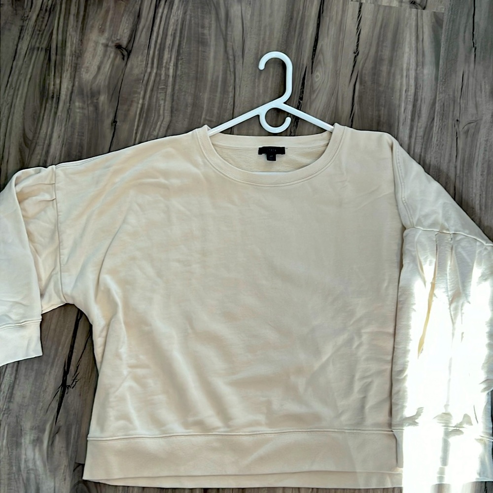 Cream J Crew Sweatshirt. French Terry all cotton.